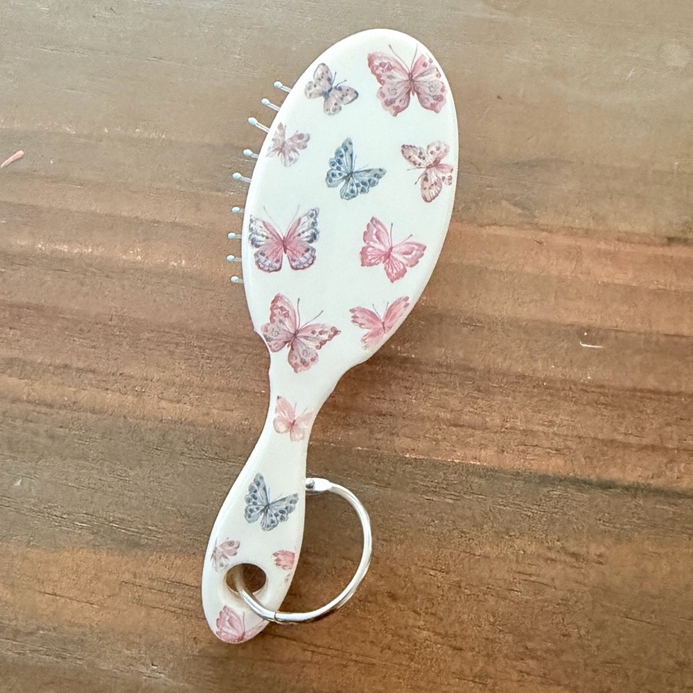 Mackenzie Childs Wet Brush Keychain Butterflies